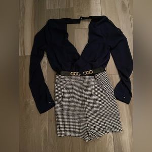 Cute navy stylish romper
